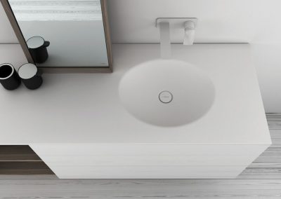 White Counter Top Wash Basin Design